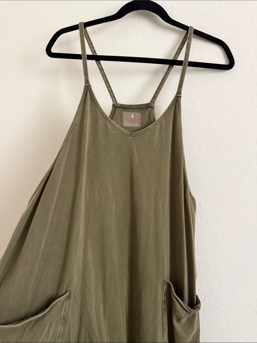 Free People Movement Hot Shot onesie in olive green Sz L - Picture 6 of 6
